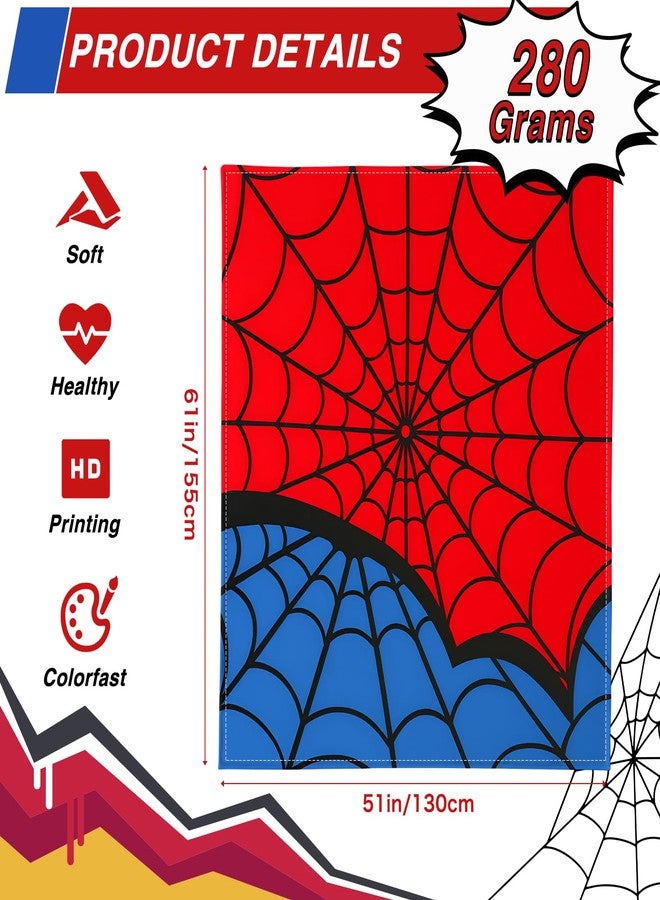 Hillsuren Christmas Spider Blanket 51 X61 inches Soft Lightweight Bedding Comfy Christmas Throw Blanket Gifts for Adult Birthday Spiderweb Blankets Quilt for Bed Sofa Chair Couch(Spider) - Image 2